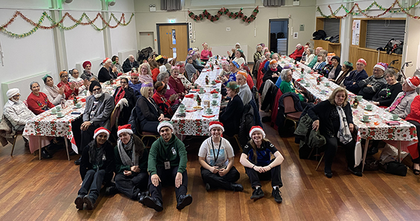 Uxbridge College students who volunteered at the Annual Dementia Christmas Event at Yiewsley and West Drayton Community Centre.